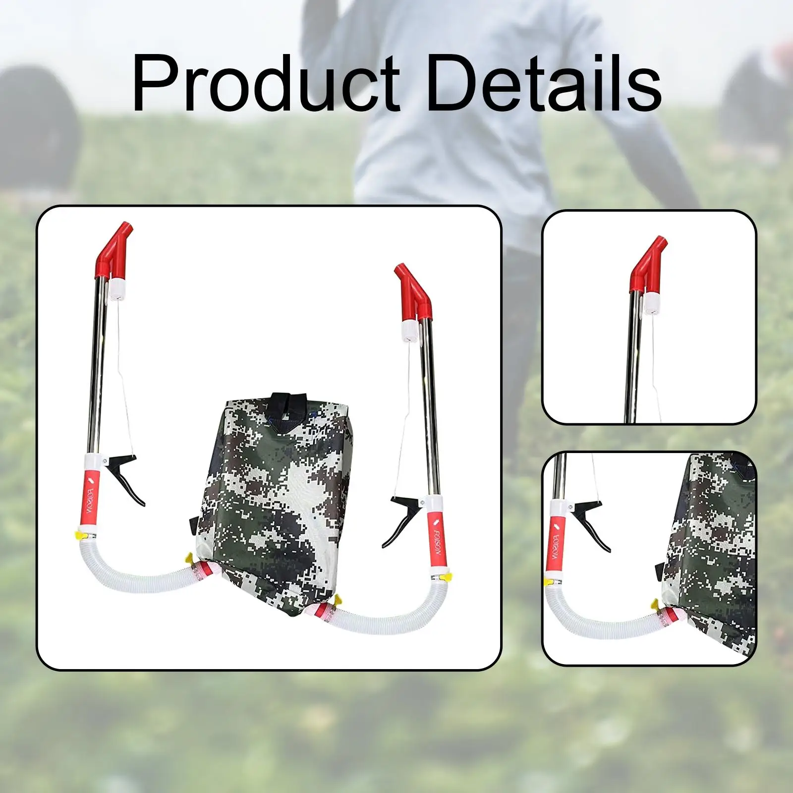 مفرشة الأسمدة فعالة مع حقيبة مقبض مريح تصميم مفرشة السماد للخضروات حديقة الحديقة المزرعة الزراعية #5