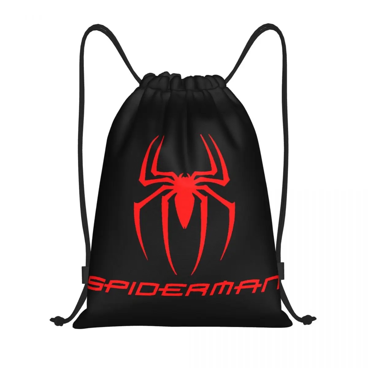 Custom Spiderman Superhero Cartoon Drawstring Bags for Training Yoga Backpacks Men Women Sports Gym Sackpack