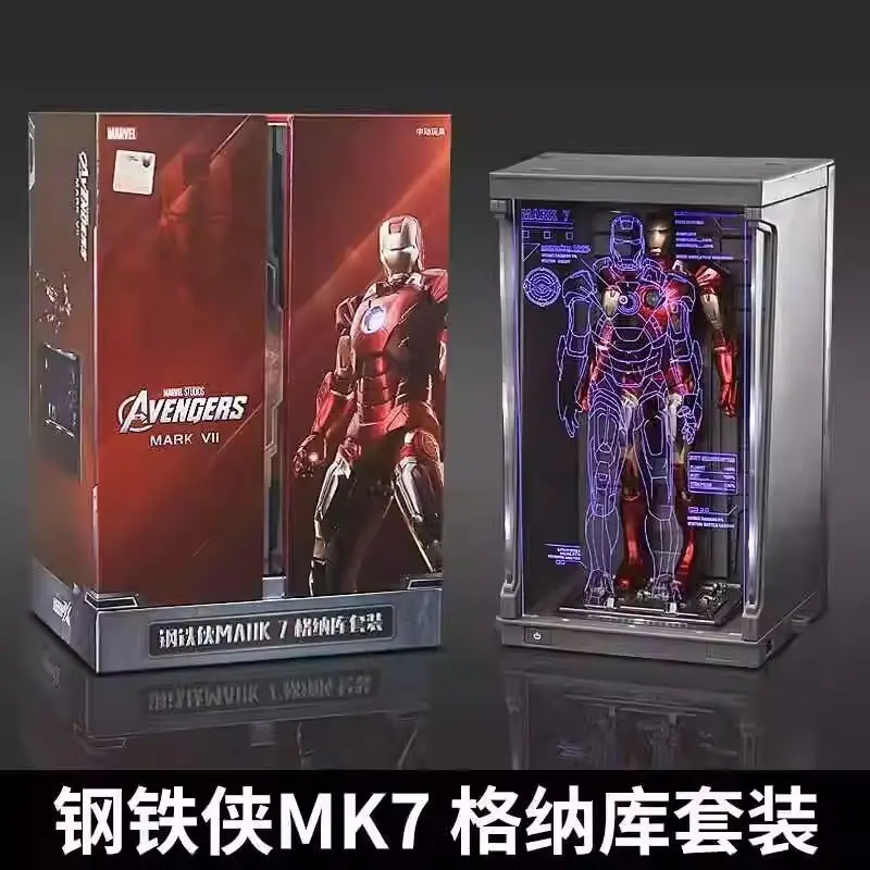 

Marvel Iron Man Mk7 Articulated Action Figure Hall Of Armor Set Toy Model Desktop Decoration Perfect Festival Gifts Souvenir