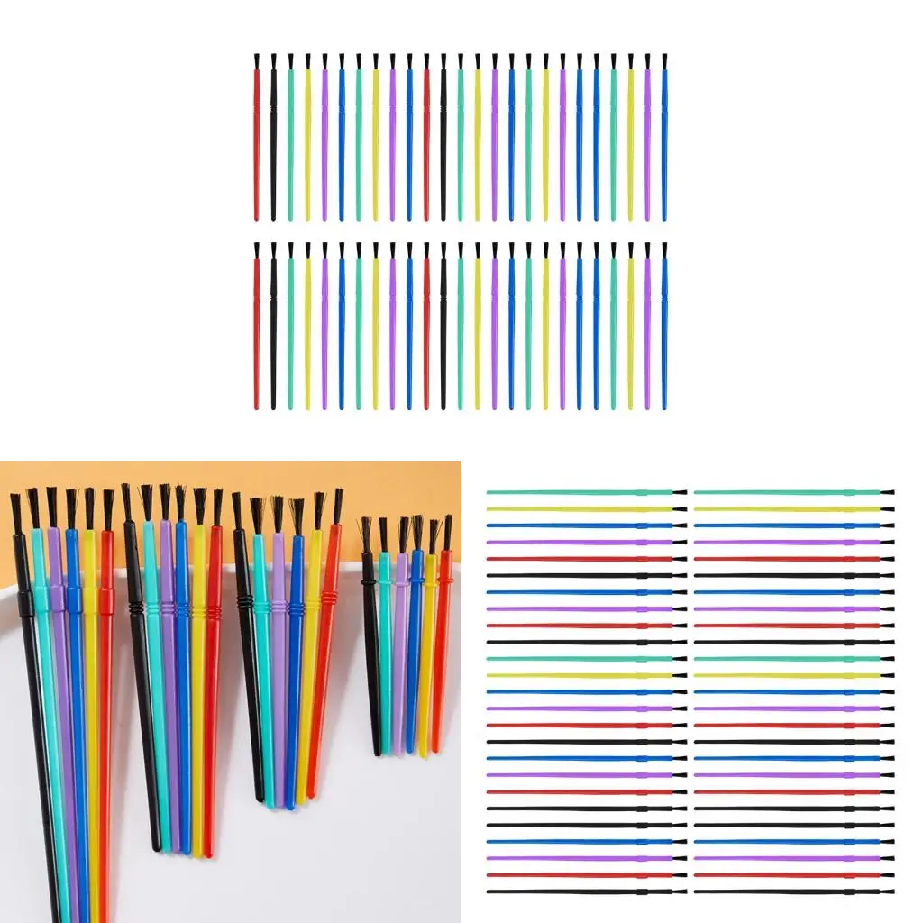 

50 шт., набор маленьких кистей для рисования, акварель, нейлоновые кисти для волос, набор кистей для рисования и художественных