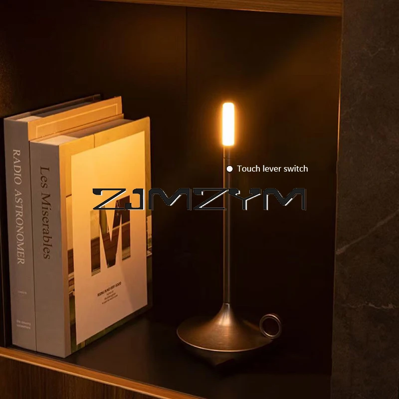 Rechargeable Cordless LED Candle Table Lamp Touch Sensor Light 3-Levels Dimming Wireless Battery Operated Lamp Nightstand Lamp