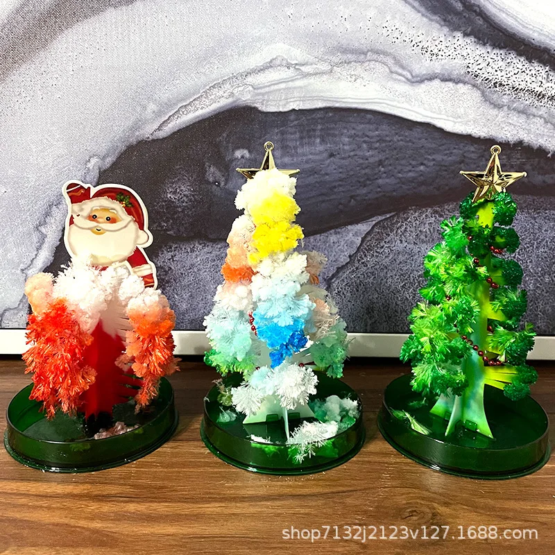 Magic Growing Christmas Tree DIY Fun Xmas Toy for Adults  Home Festival Party Decor Props Mini Tree festival Kids gifts Toys