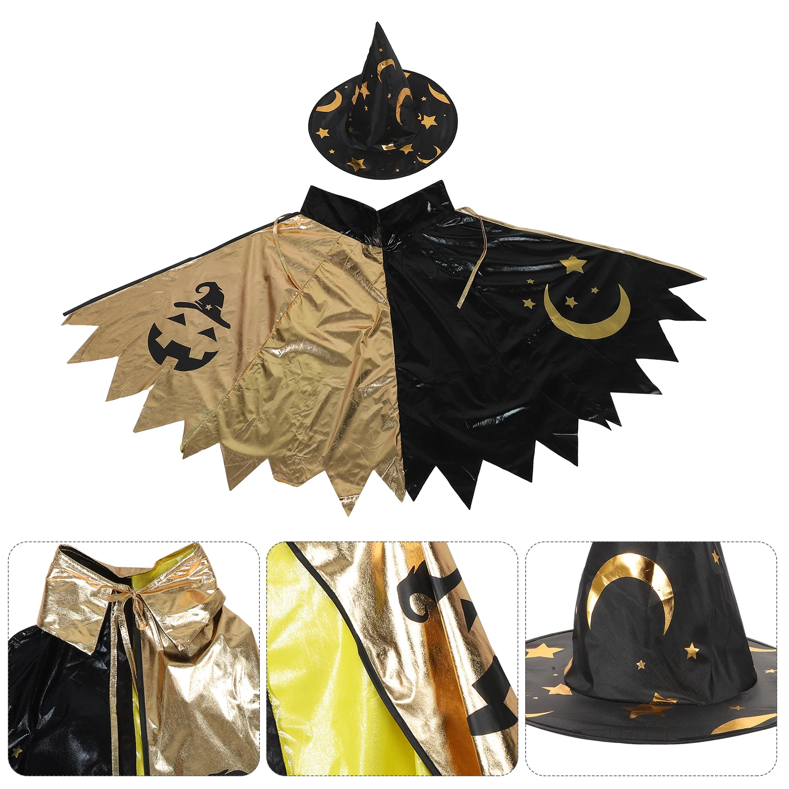 

Children's Magician Cloak Halloween Party Costume for Kids Dress-up Makeup Props Boy