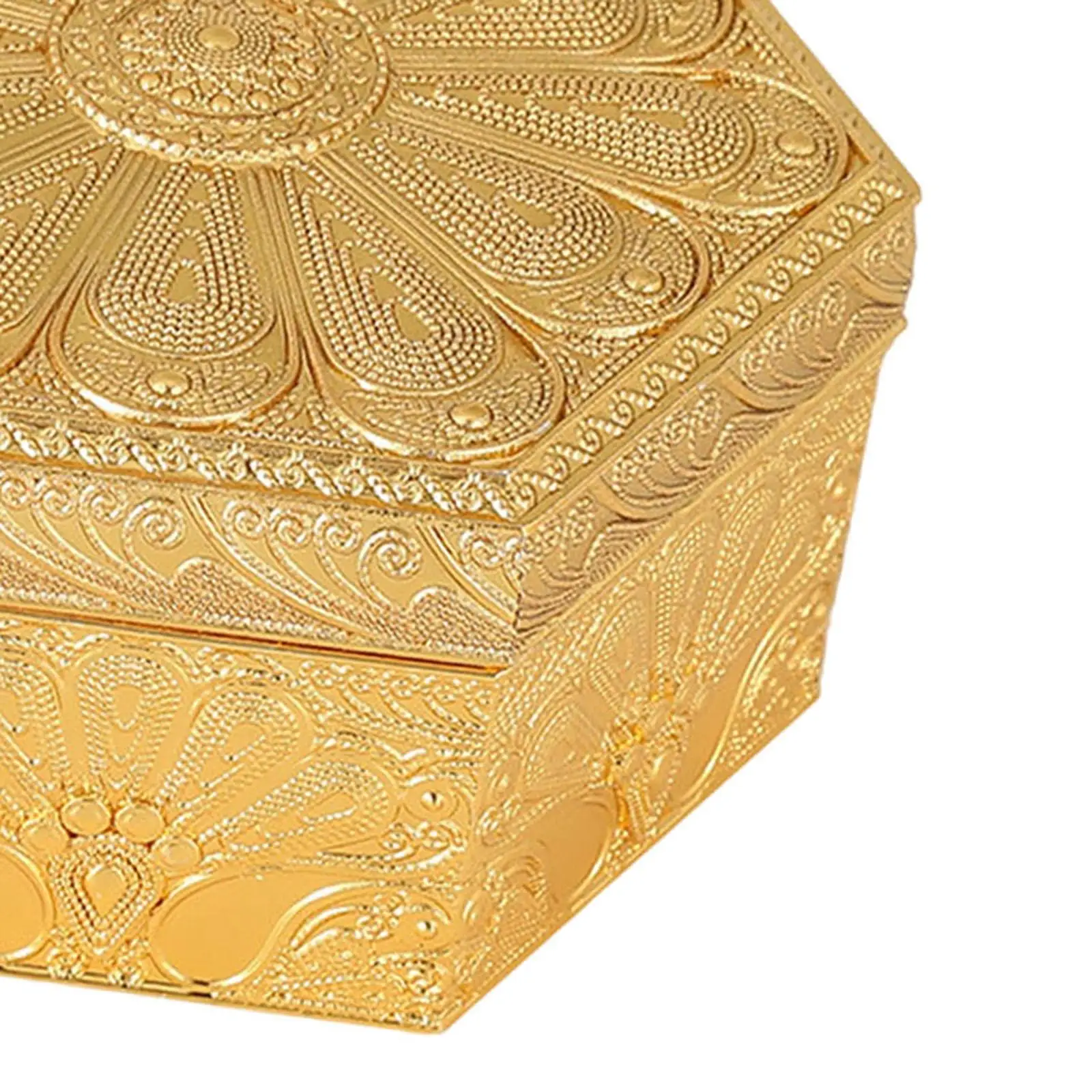 Embossed Jewelry Box Storage Case Holder Creative Organizer Display Home