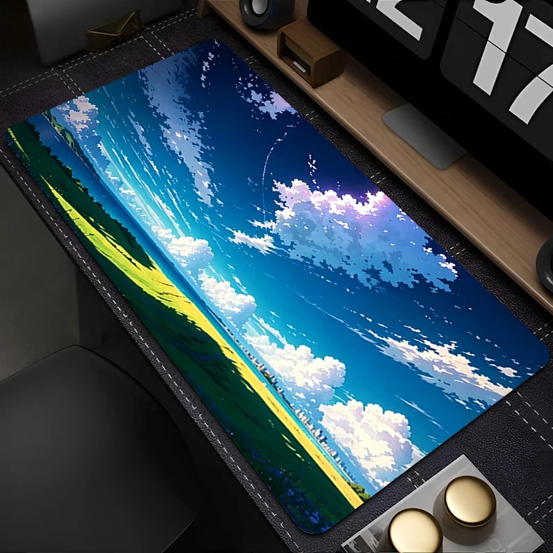 Large Mouse Pads Anime Scenery Table Mat Laptop Gaming Keyboard Mat Rubber Computer Mousepads Japanese anime Extended Desk Mat