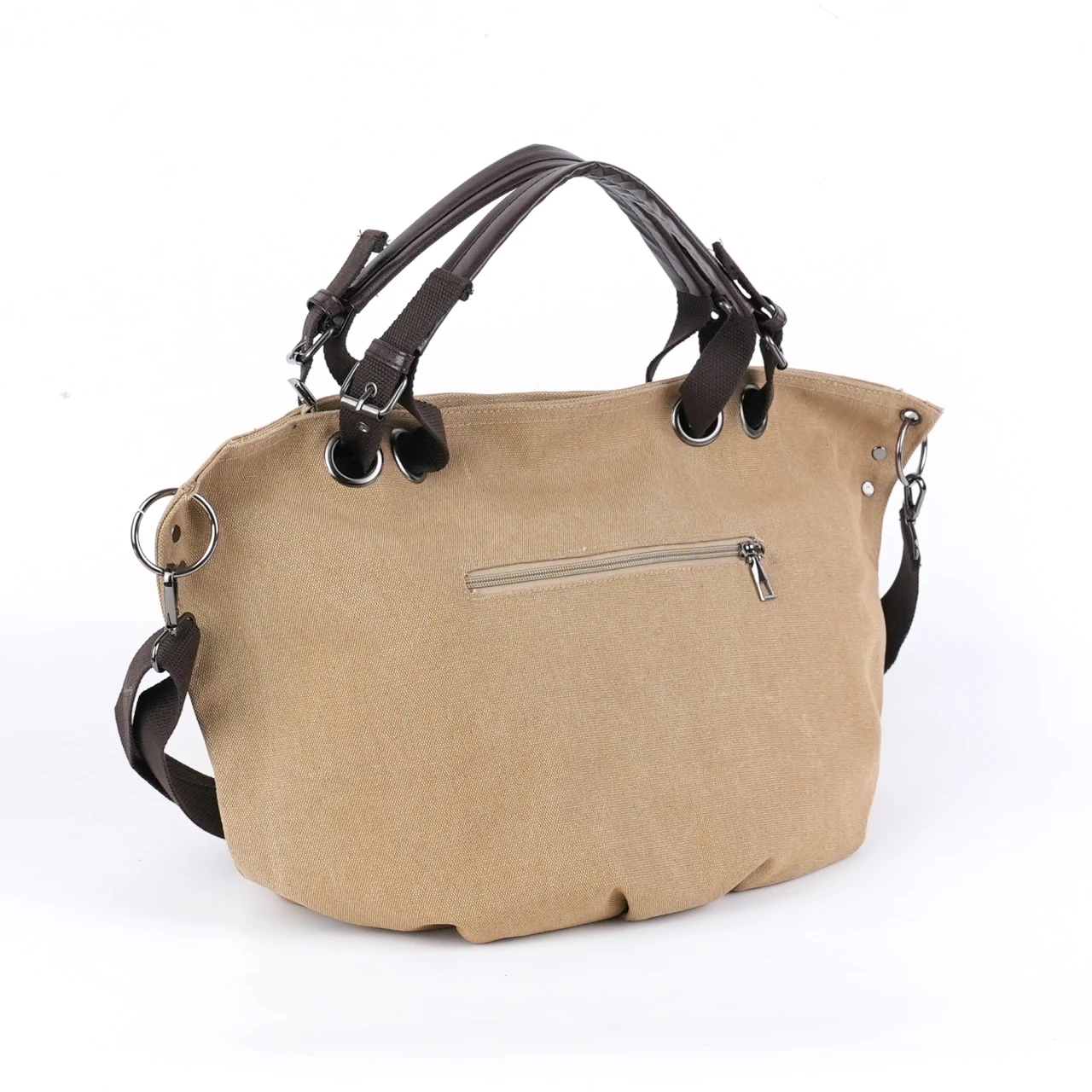 Women\'s Large Capacity Canvas Messenger Bag Fashion Casual Solid Crossbody Shoulder Tote Handbag Designer Female