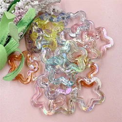 20pcs 29.6mm Laser Star Pendant Beads Jewelry Accessories Acrylic Beaded Material DIY Necklace Keychain