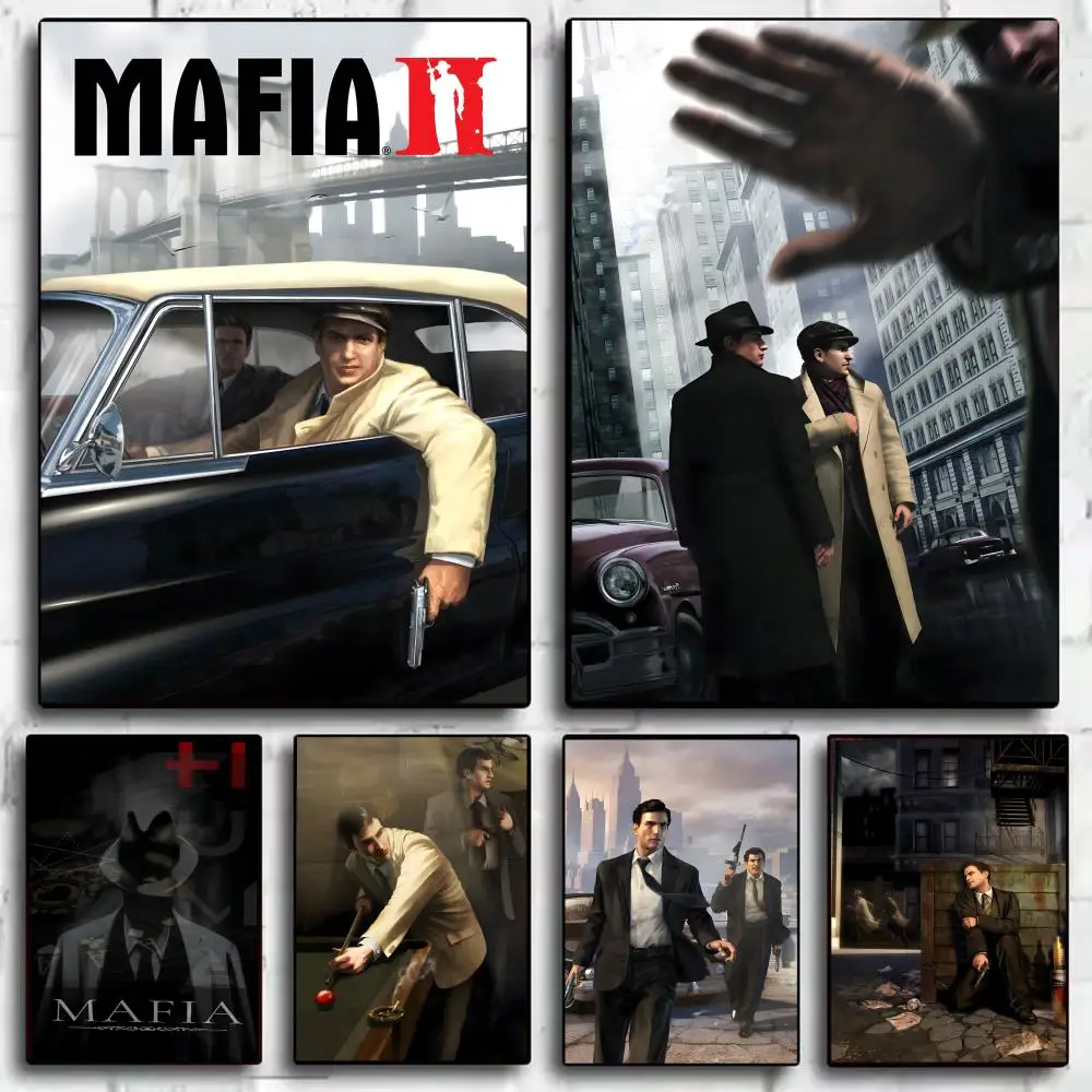 Hardcore Mafia Style Poster Room Wall Art Decor Waterproof Stickers For Home Bar Bedroom Decoration