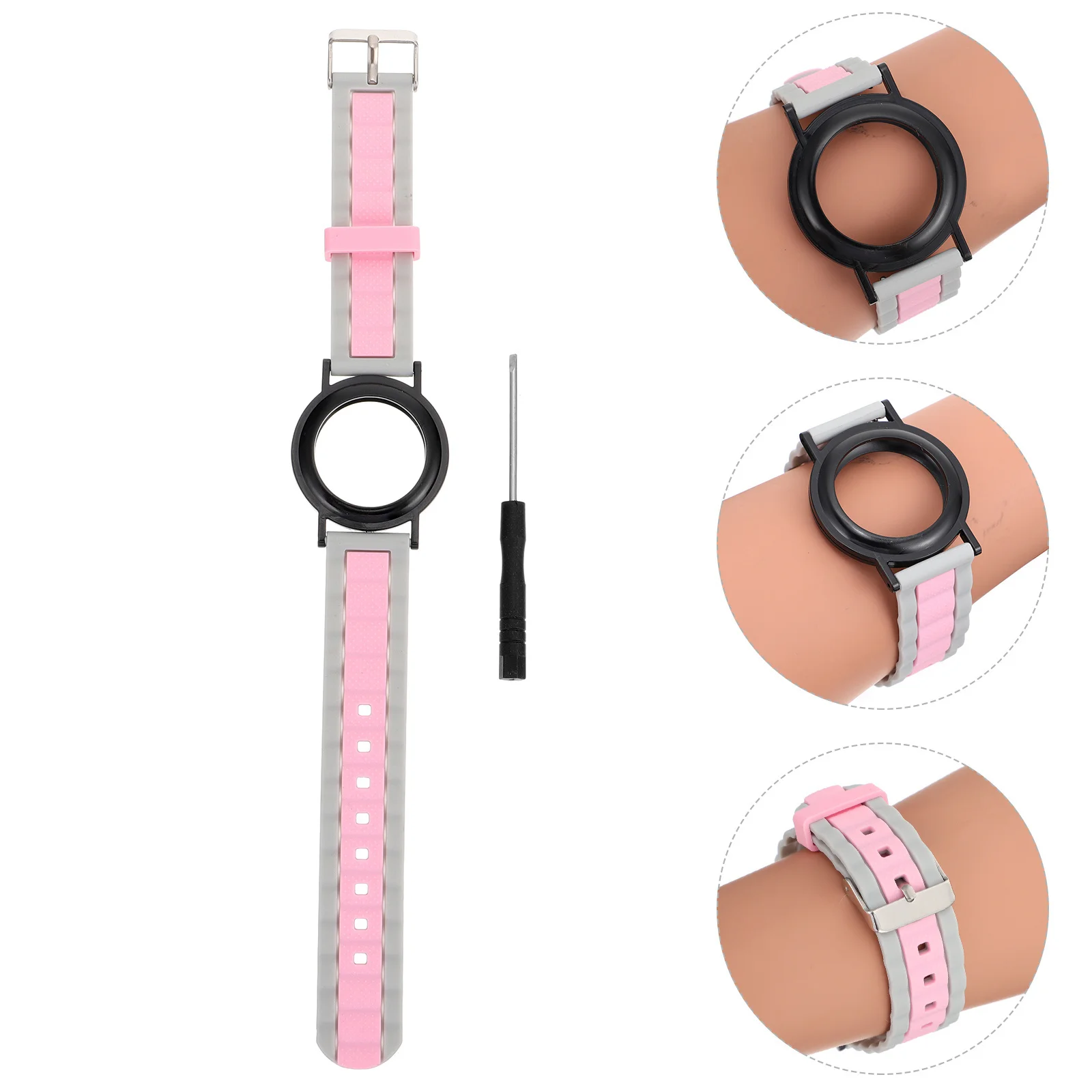 

Silicone Watch Band Full Protection Soft Skin-Friendly Sweat-Proof Scratch-Resistant Compatible Tracking