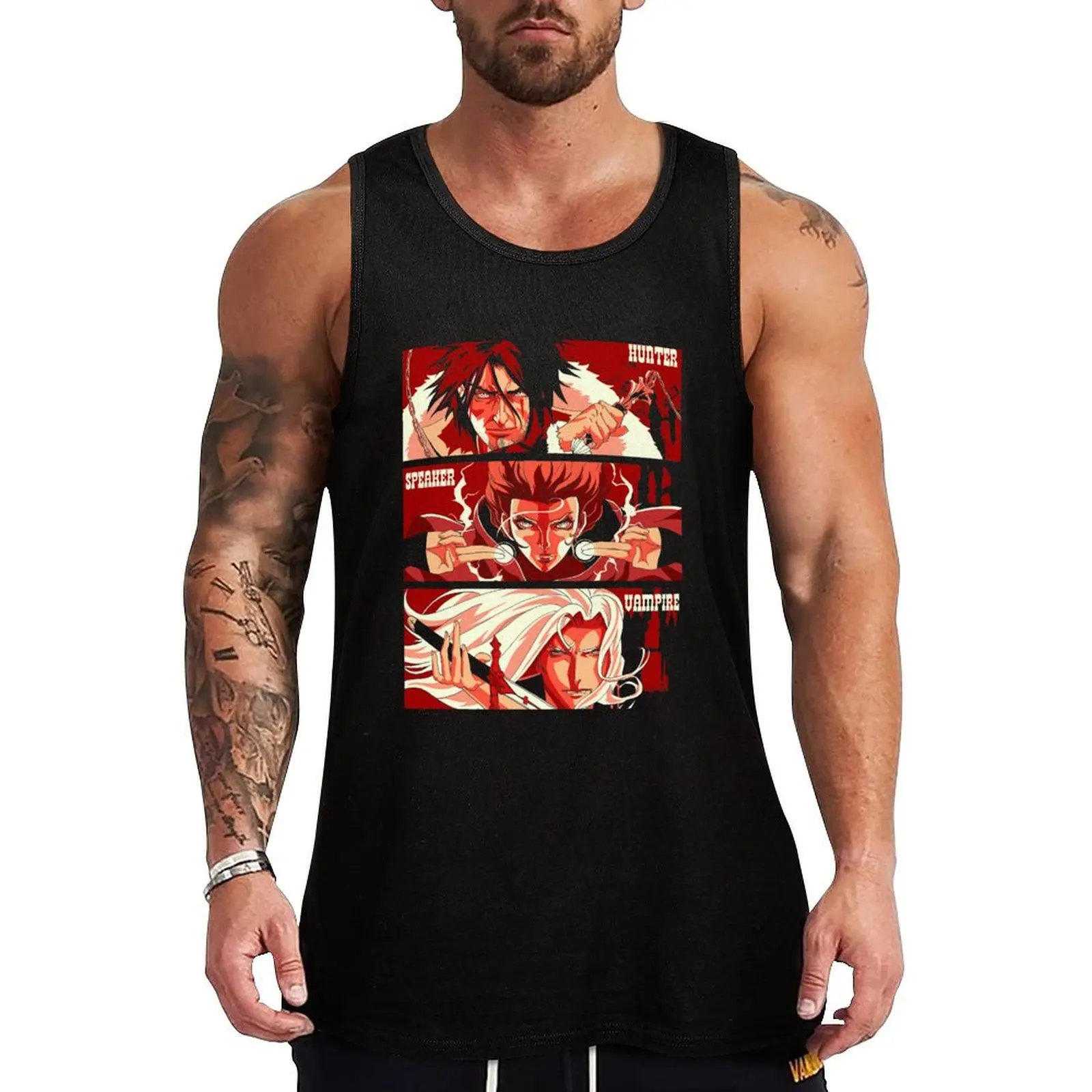 The Hunter , The Speaker and The Vampire Tank Top new in tops & t-shirt muscular man Men's clothing men clothings