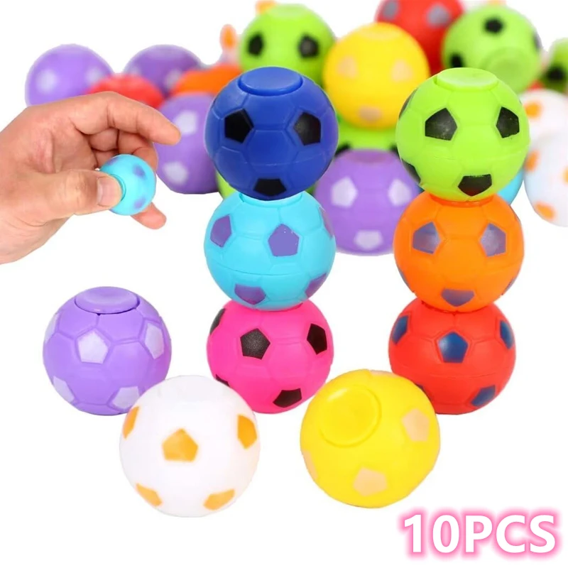 Mini Fidget Spinner Soccer Ball Toy for Child, Soccer Party Favor, Bulk Kid Prize for School Classroom Gifts for Kids Birthday