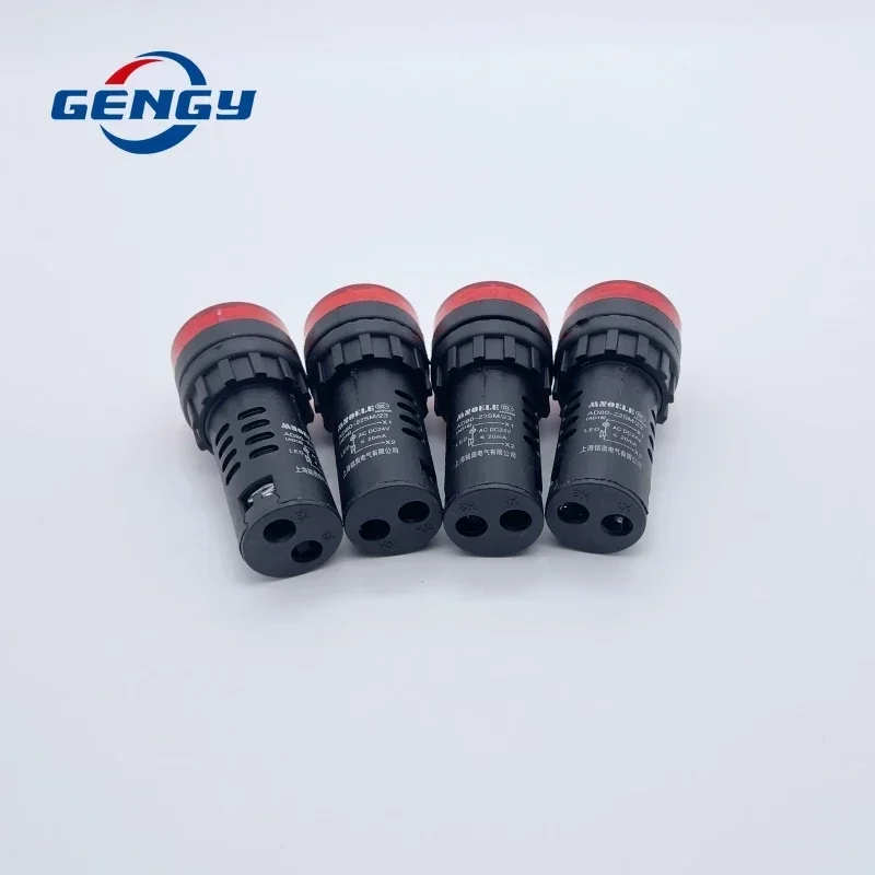 1/5/10 Pcs 22mm AD16-22SM 12V 24V 110V 220V 380V Flash Signal Light Red LED Active Buzzer Beep Alarm Indicator Lamp