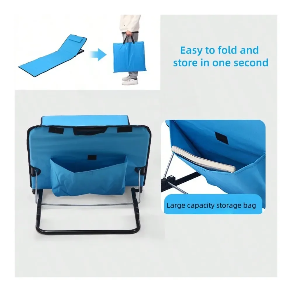 High Elastic Folding Lounge Chair With 5 Gear Adjustment, Perfect For Grassland Beach Use