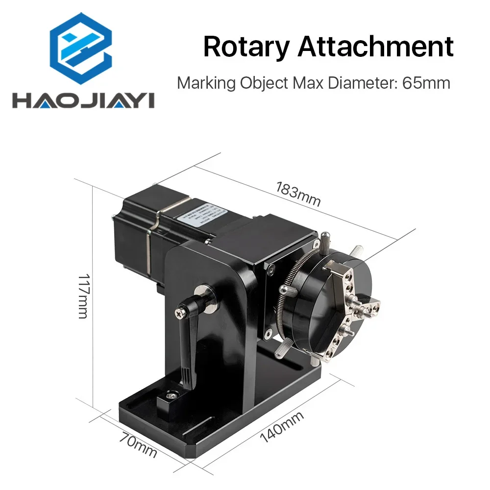 Rotary Engraving Attachment with Chucks MHX-13-029B Object Max Dia.65mm for Laser Marking Machine