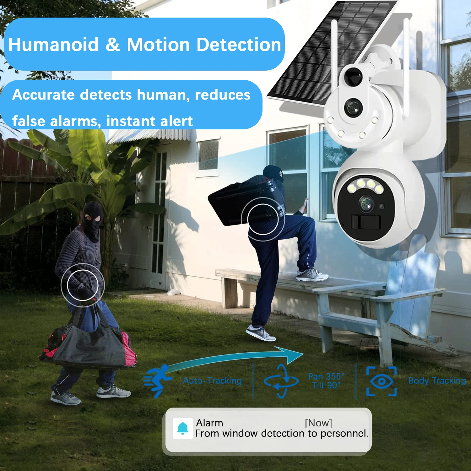 4G Dual Lens Dual Screen 8MP Solar Security Camera Outdoor 360° Color Night Vision Ai Automatic Tracking Video Surveillance Came