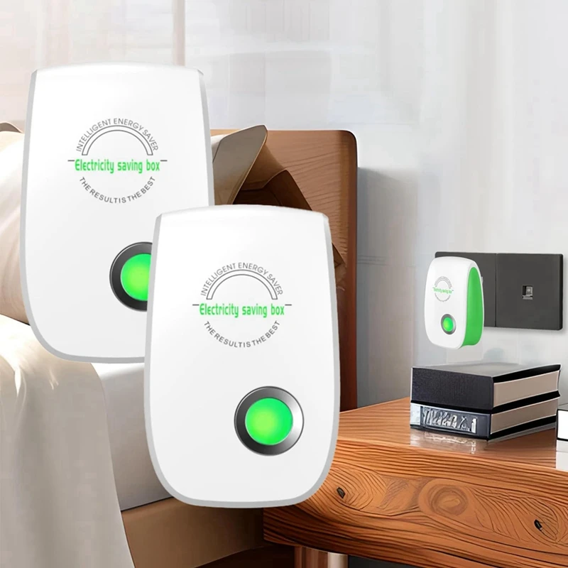 Best-2Pcs Pro Power Save Stop Watt Energy Saving Device Stabilizes AC Power, Voltage Of All Kinds Of Appliances