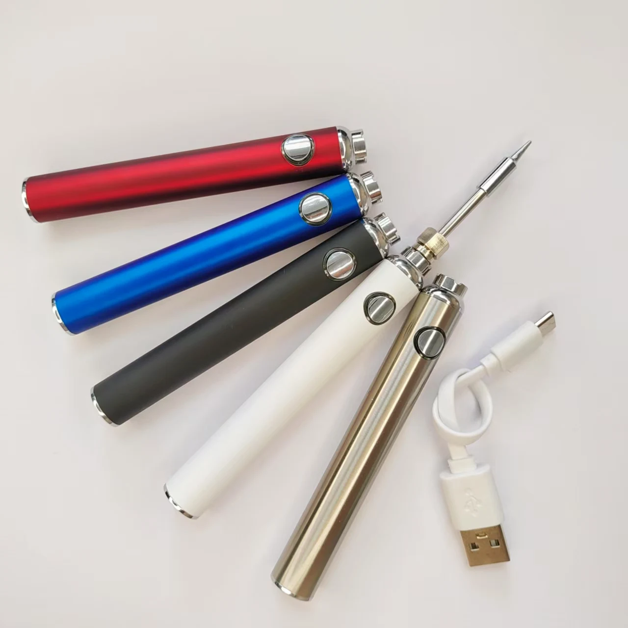 1-5pcs,Type-C Bottom Charging,DIY Electric Soldering Iron, 650mAh Battery 510 Thread Connection Heat Pen Welding,Hot Knife
