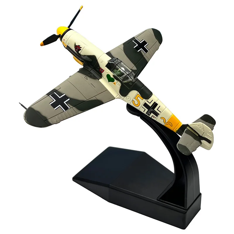 Немецкий истребитель второй мировой войны в масштабе 1:72, 1/72, модель BF109 BF-109 Me-109, литая металлическая модель самолета, детский подарок