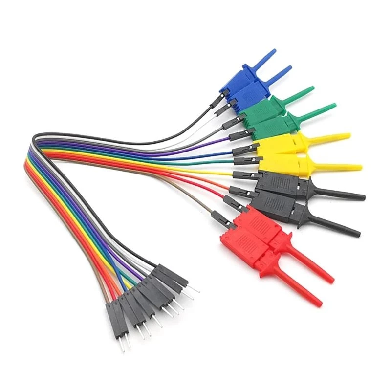 W3JE 20cm 10 Needle Hook Clamp Analyzing Cable Clamp Probe Analyzing Cable Test Cable For Connect Chip