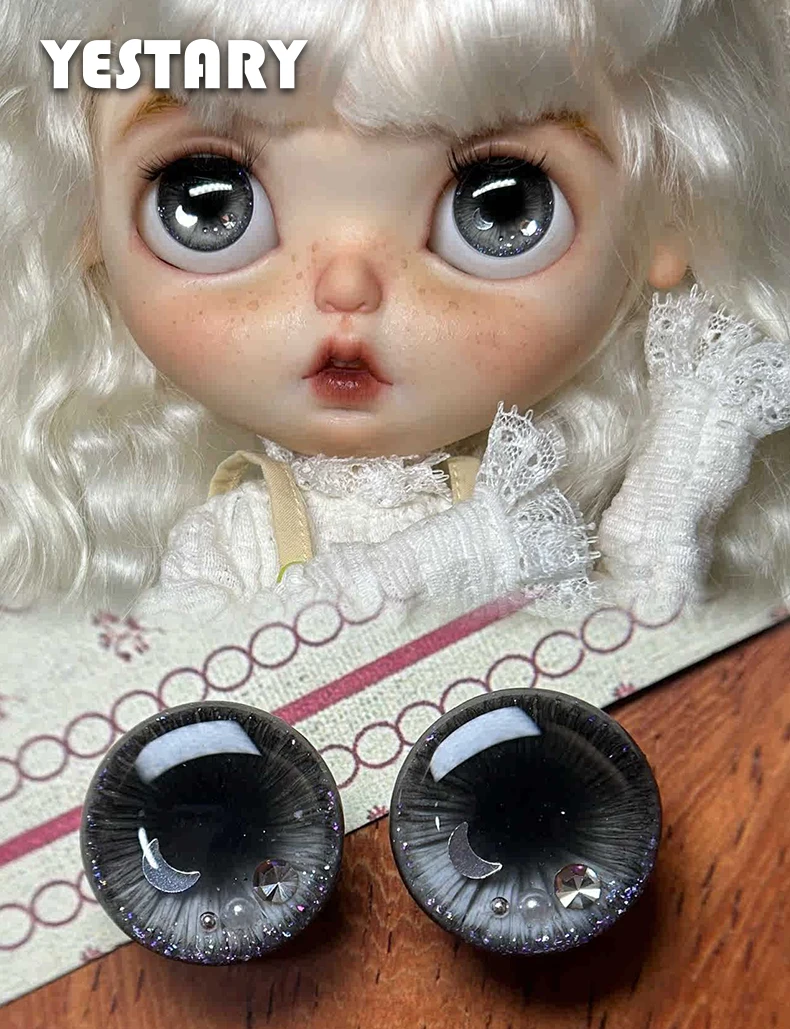 

YESTARY Blythe Eyes 14mm BJD Doll Accessories Eye DIY Handmade Fashion Magnetic Eye Chips For Blythe Dolls Eyes For Toys