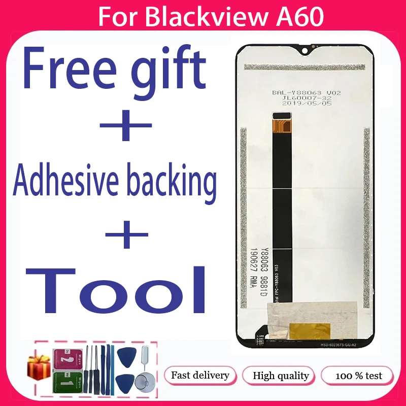 For Blackview A60 A60 Pro A60 Plus+ LCD Display + Touch Screen+Free adhesive backing+Tool