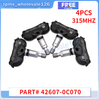4PCS/Lot Tire Pressure Monitor Sensor 42607-0C070 For 2008-2018 Toyota Sequoia Sienna Tundra 315MHZ TPMS 42607-08010 42607-0C050
