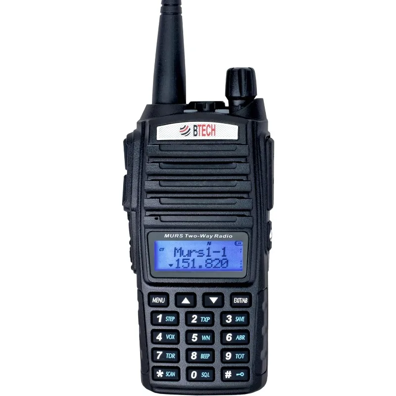 

200 fully customizable channels MURS two-way radio. USB-C charging, weather broadcast receiver