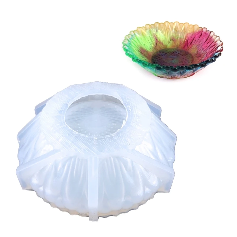 

DIY Crystal Epoxy Resin Mould Large Lace Dish Fruit Tray Silicone Mold Handmade Storage Box Flower Tray for Dining Table