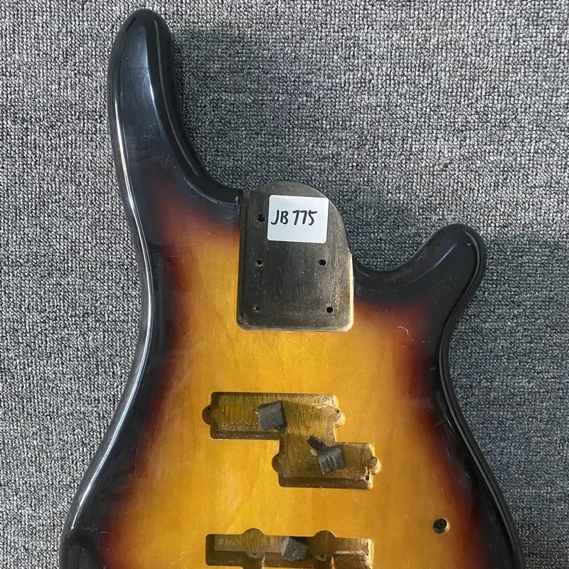 jB775  5 or 6 String Electric Bass Semi Finishing Active Pickups PJB Bass Body Sunburst Color with Damages for DIY