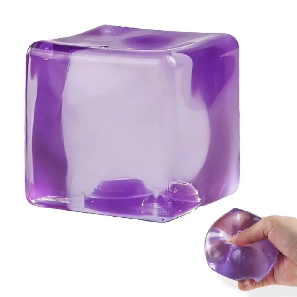 

Decompression Clear Cube Squeeze Ball Glutinous Gel Filled Sensory Cube Soft Maltose Texture Squishy Toy Student Recess