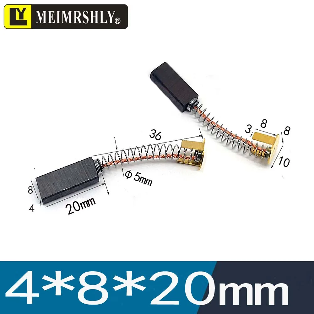 

20PCS 20*8*4MM MEIMRSHLY 80-2 Medical Centrifuge Carbon Brush High Wear 900/1000 Film Sealing Machine Carbon Brush
