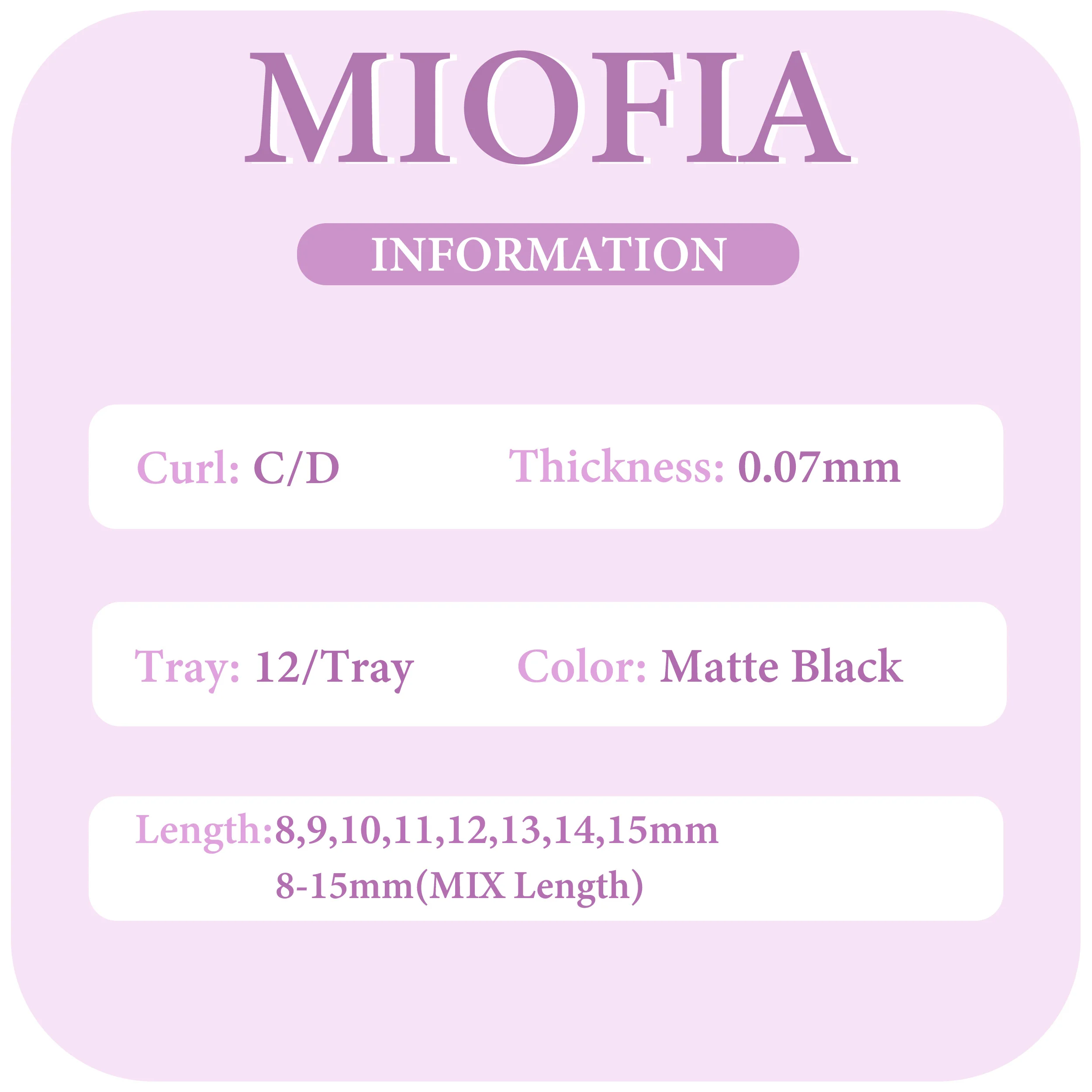 MIOFIA-extensión de pestañas en forma de W, pestañas postizas 3D 4D 5D 6D, ventiladores prefabricados, herramienta de maquillaje de pestañas individuales suaves y naturales ligeras