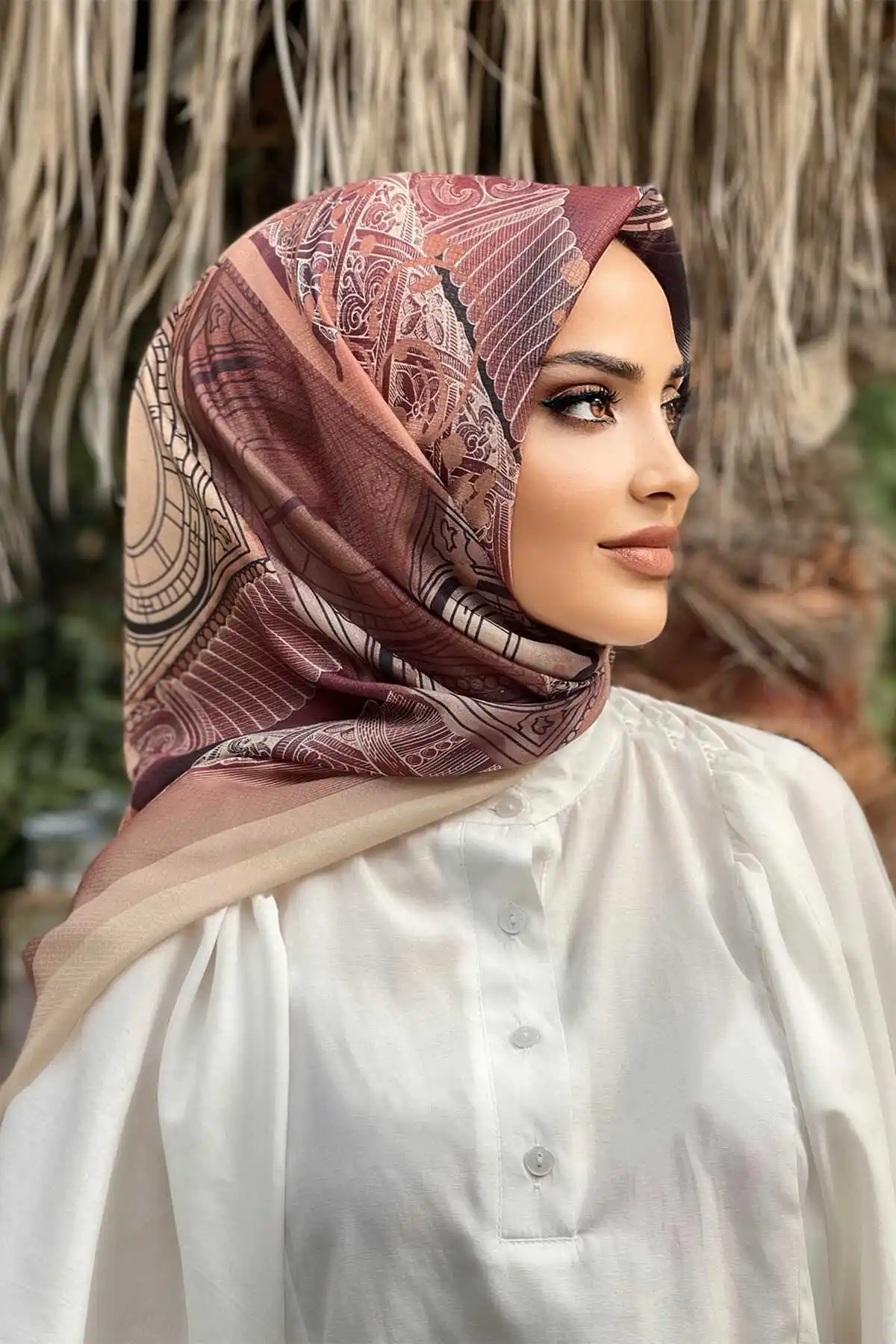 Cotton Printed Scarf E- -Winter Autumn 2021 Muslim Women Hijab headscarf Islamic Turkey