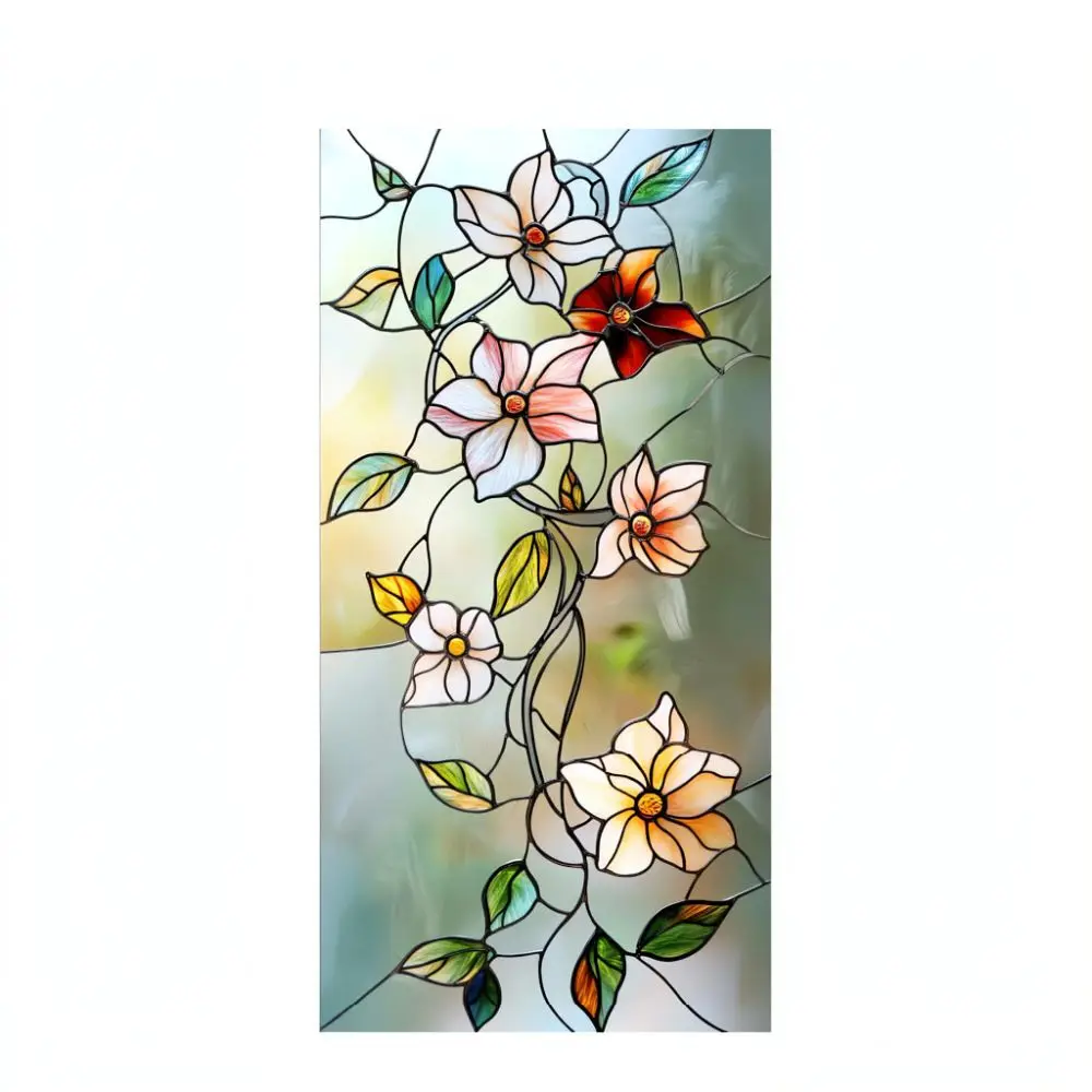 Static Cling Window Film Privacy Frosted Glass Sticker For Bathroom Shower Door Decorative Covering Waterproof Heat Control
