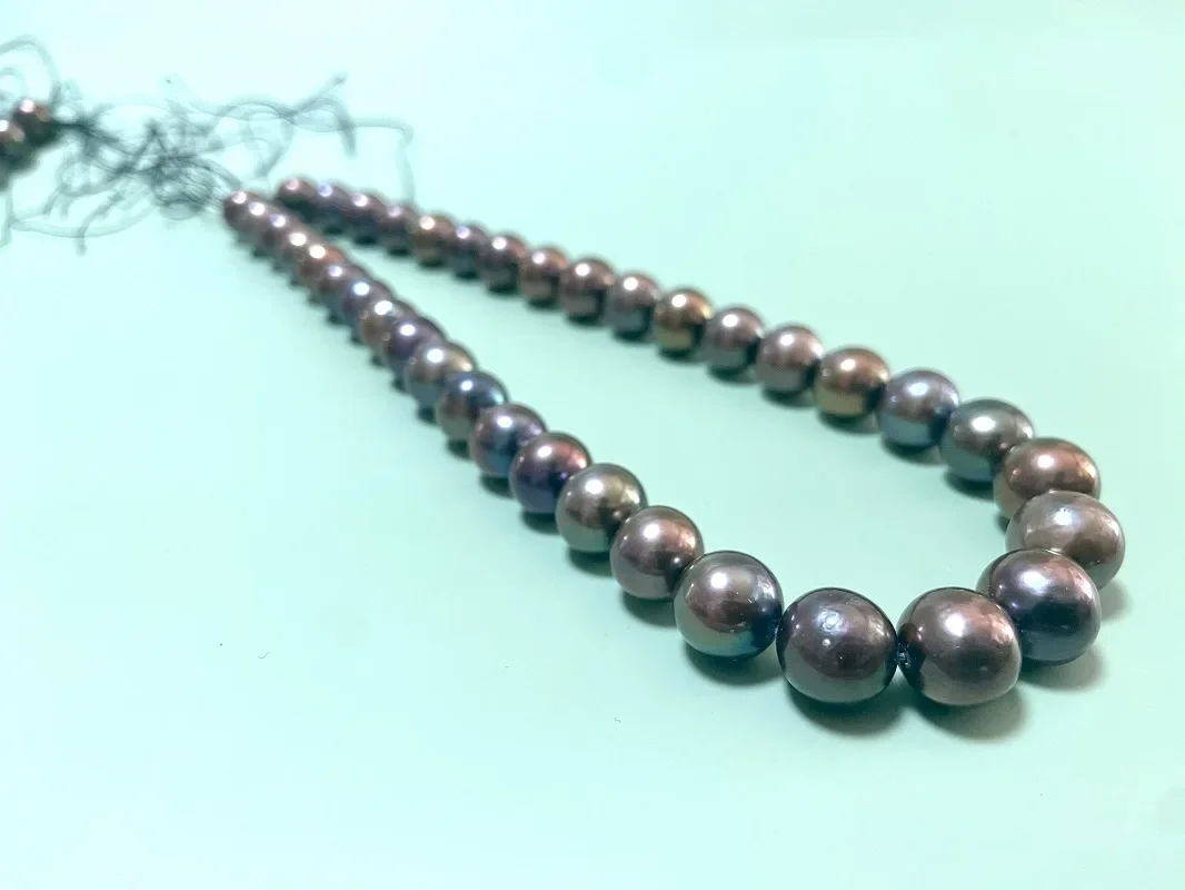 

New Natural Pearl Women's Necklace 11-12mm Brown Natural Pearls Round Fashion Party Jewelry for Lady