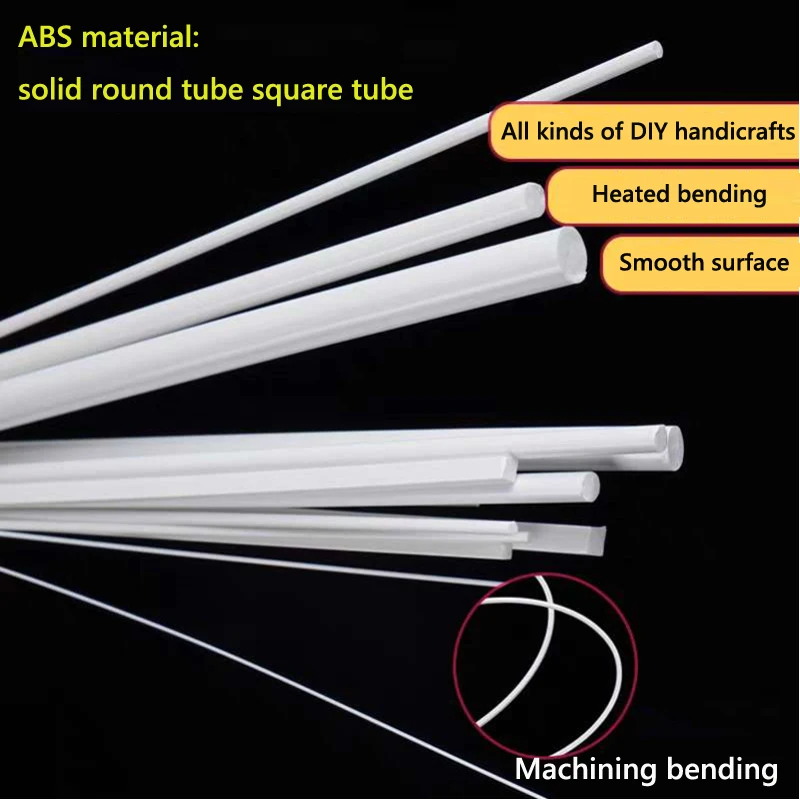 ABS Weiß Runde/Quadratische Kunststoff Stange Stick Für Architektur Modellbau Modell Material DIY Zubehör Schneiden Liefert – Detail 3