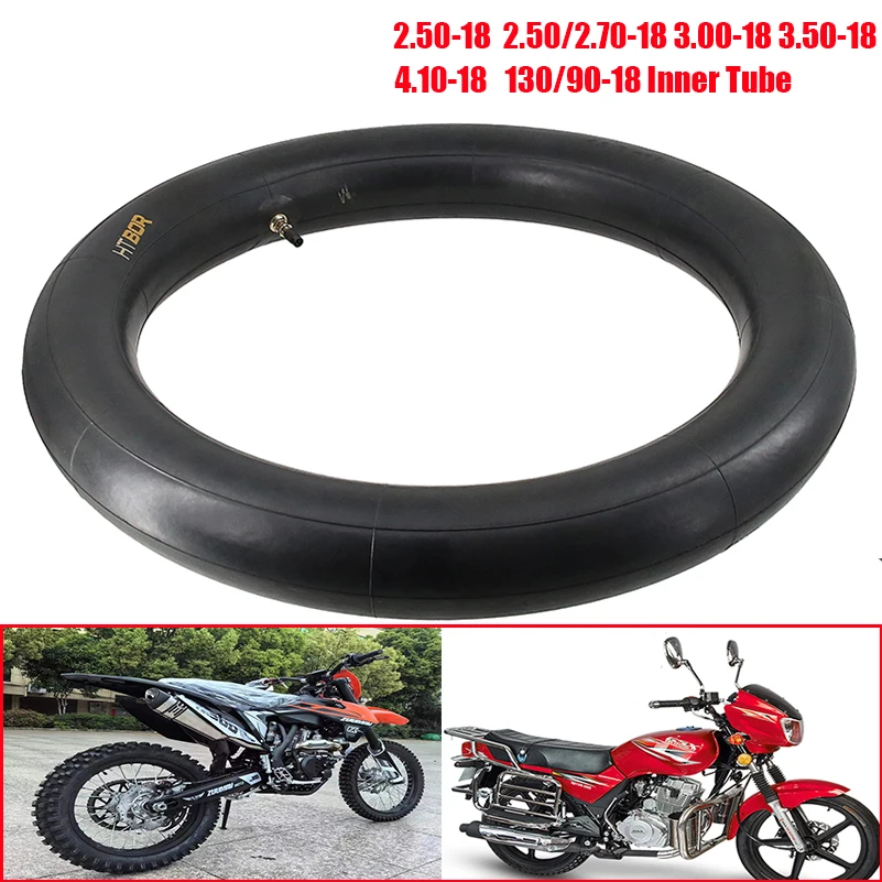 Heavy Duty 18'' Inner Tube for Motocross Motorcycle Dirt Bike Lawn Mowers Snow Tyre 2.50/2.75/3.00/3.50/4.10-18 130/90-18