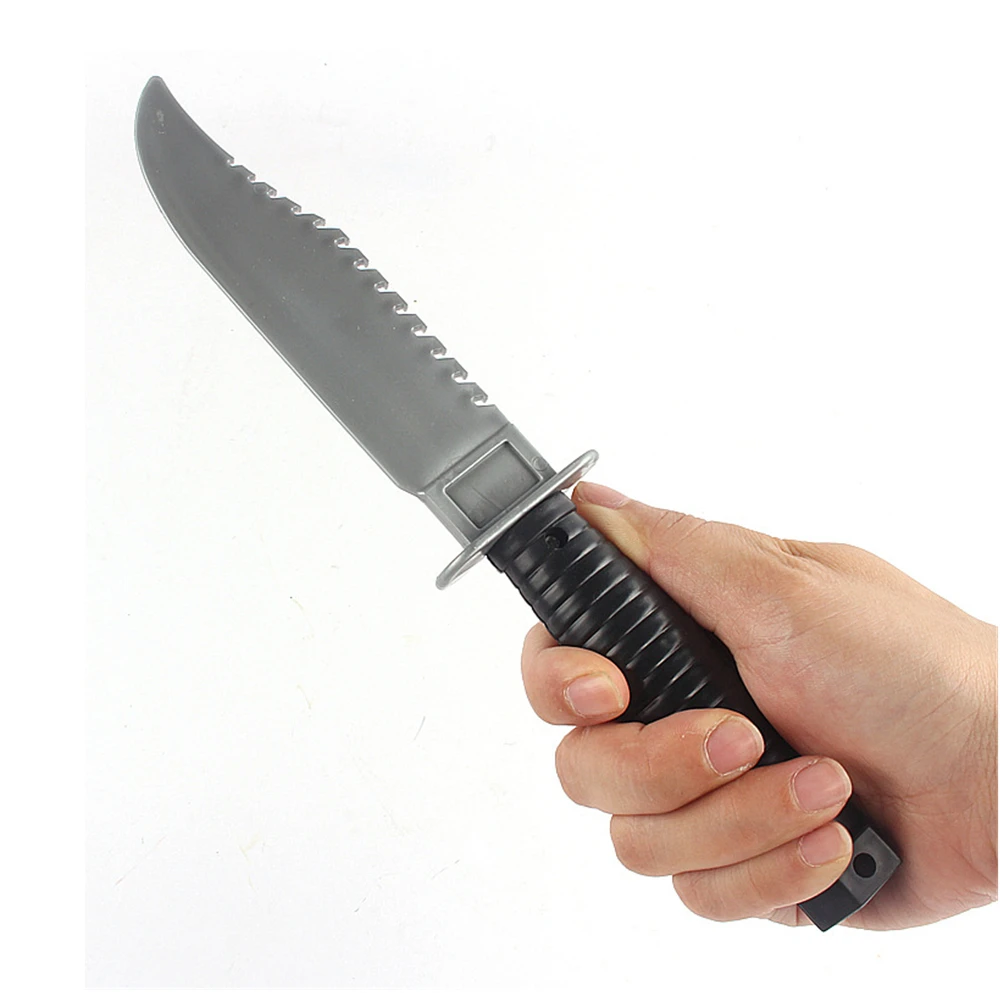 1PC Fake Realistic Knife Props Scream Ghost Face Hunting Knife Weapon Killer Cosplay Prop Accessory