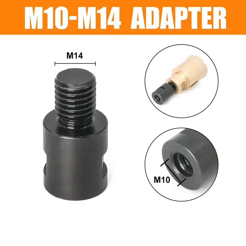 4Pcs M14 M10 5/8 Inch-11 Adapter Angle Grinder Thread Converter Adapter Shaft Connector Polished For Drill Bits Hole Saw