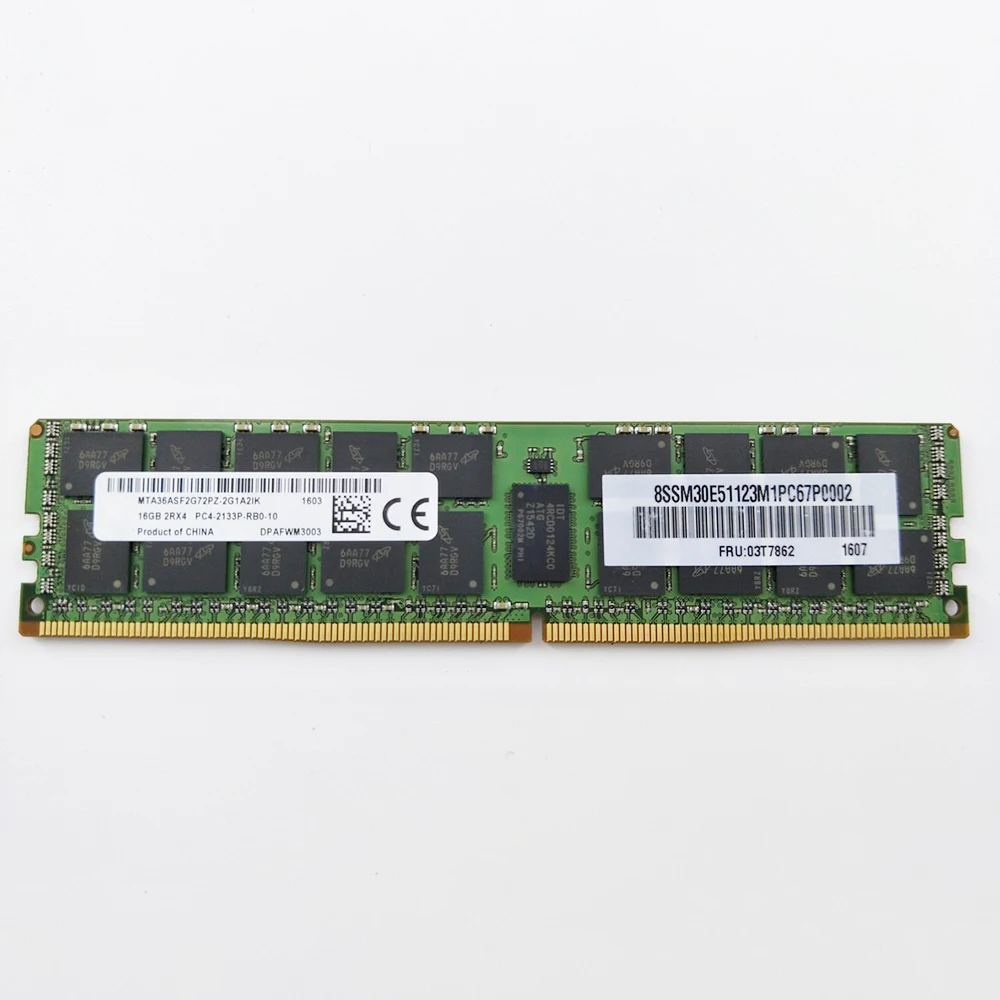 

1PCS For MT RAM 16G 16GB 2RX4 PC4-2133P 2133 RDIMM DDR4 ECC Memory High Quality Fast Ship