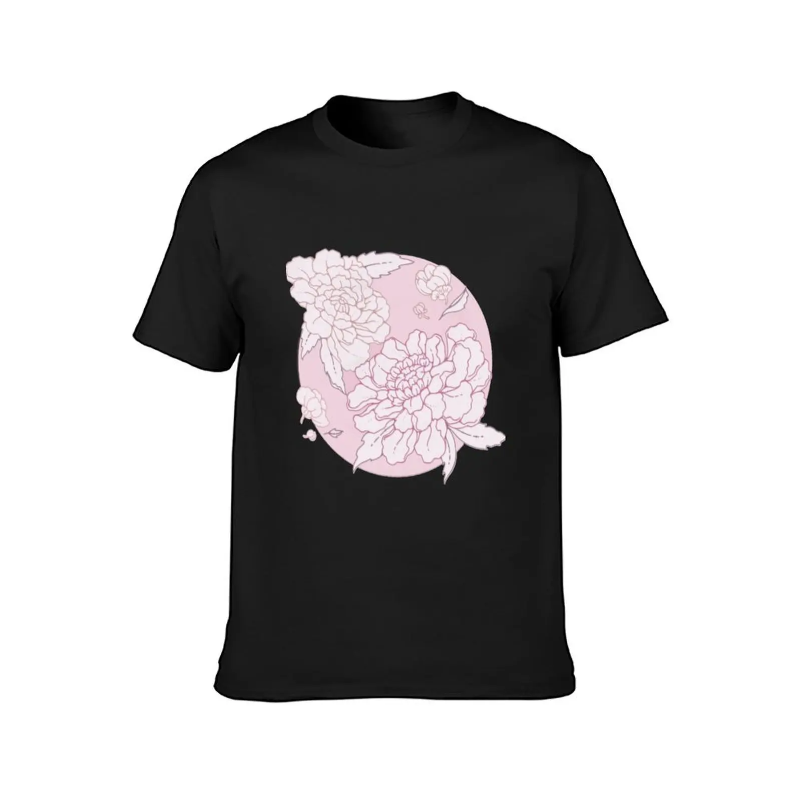 Peonies in Full Bloom T-Shirt oversizeds Short sleeve tee hippie clothes fitted t shirts for men