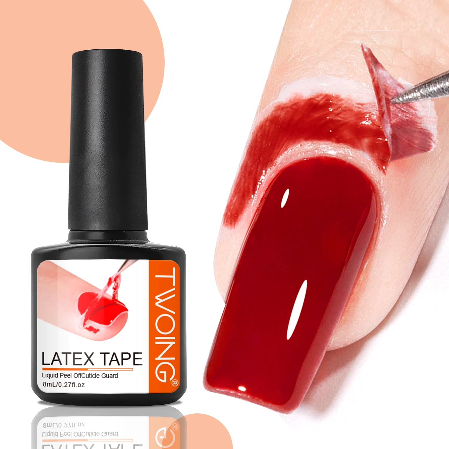 TWOING Nail Art Peel Off Latex Vloeibare Tape Bescherm Gebrek Anti-mors Latex Snelle Droge Huidverzorging Nagellak Vingerlak beschermer