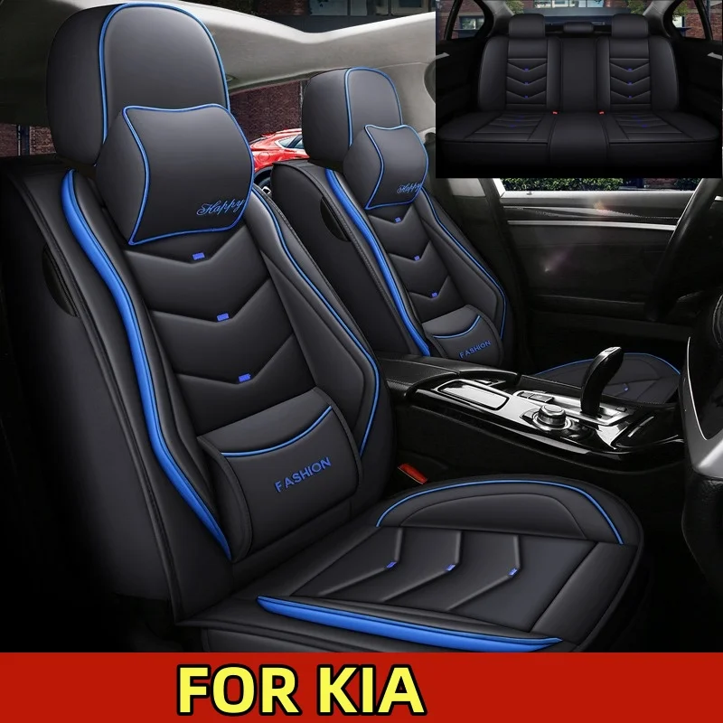 

FOR KIA K5 2021-2025 Car seat covers, full set of 5-seat front and rear seat cover waterproof artificial leather, wear-resistant