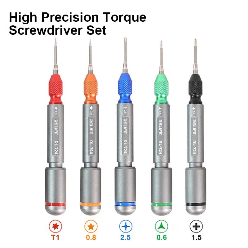 

RELIFE RL-724A High Precision Mobile Phone Repair Torque Screwdriver Set Anti Slip Strong Magnetic Adsorption For Disassembly