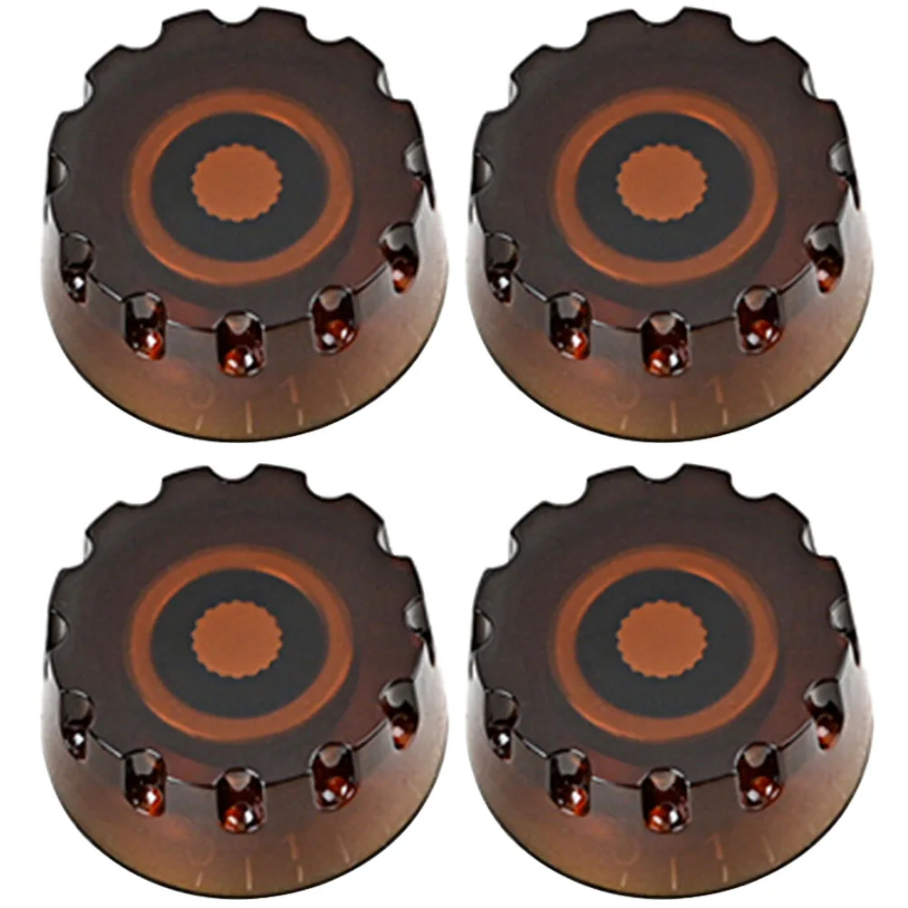 

Tone Guitar Knob Electric Volume Control Accessory Accessories Coffee Plastic Caps