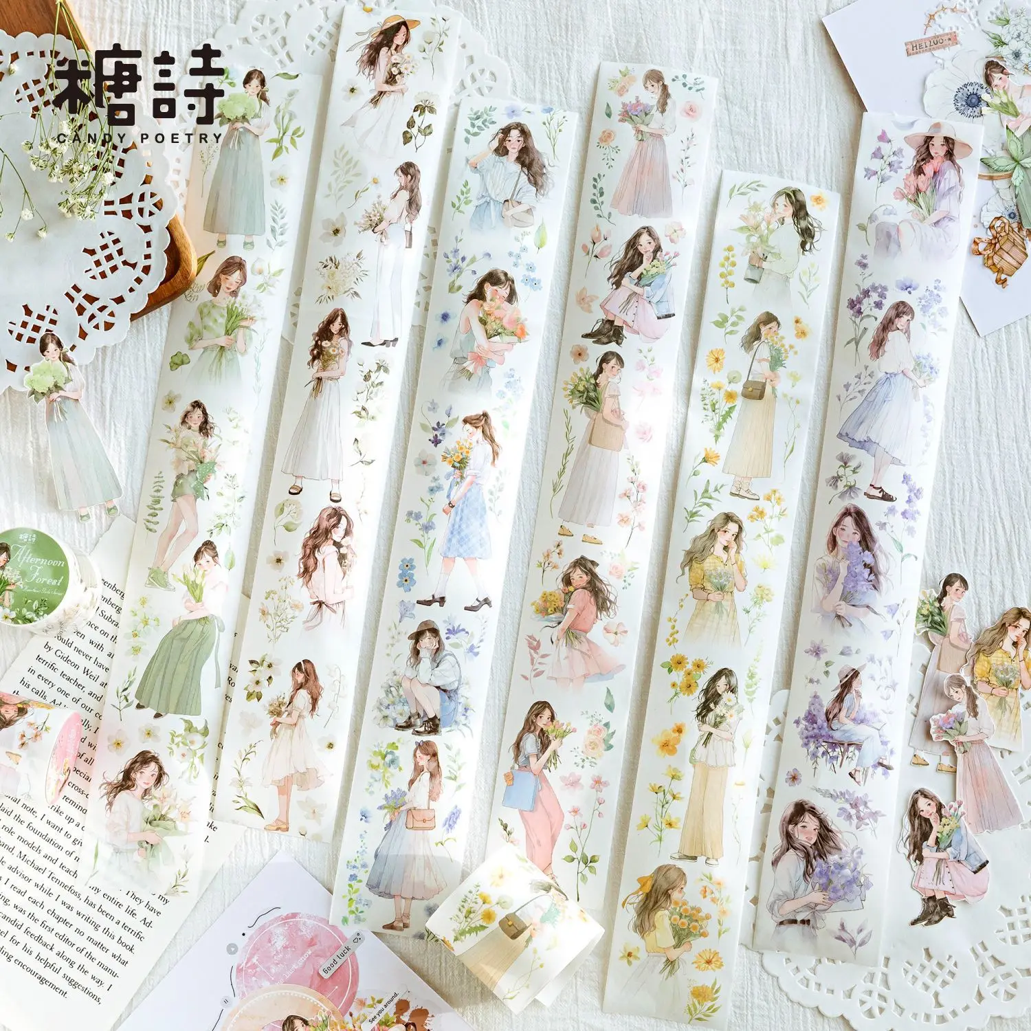 Kawaii Masking Washi Tape Cute Girls Washi Tape Decorative Sticker For Art Craft Scrapbooking Journaling Planner Diary