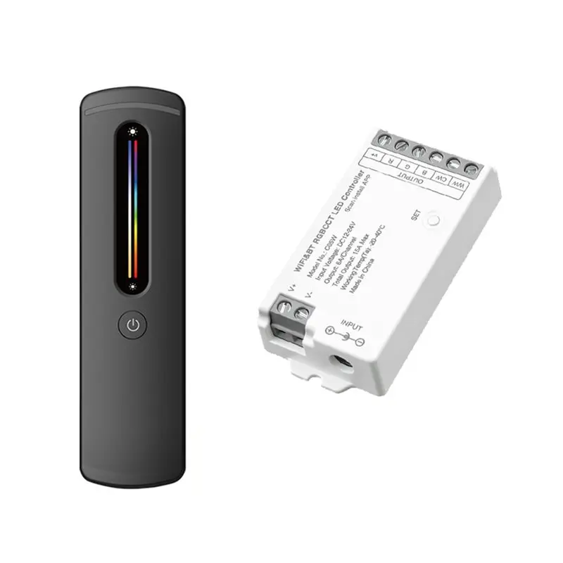 【household-goods】voice-controlled-smart-wifi-bluetooth-rgb-rgbw-led-controller-16m-color-options-2700-6500k-cct-music-light-app