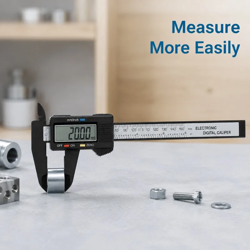 LCD Display 150mm Electronic Digital Caliper Vernier Calipers Gauge Micrometer with Storage Box for Mechanical Component Measure