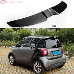 For Mercedes-Benz Smart Fortwo Forfour 453 Spoiler High Quality ABS Plastic Primer Color Rear Trunk Wing Sport Kit Accessories