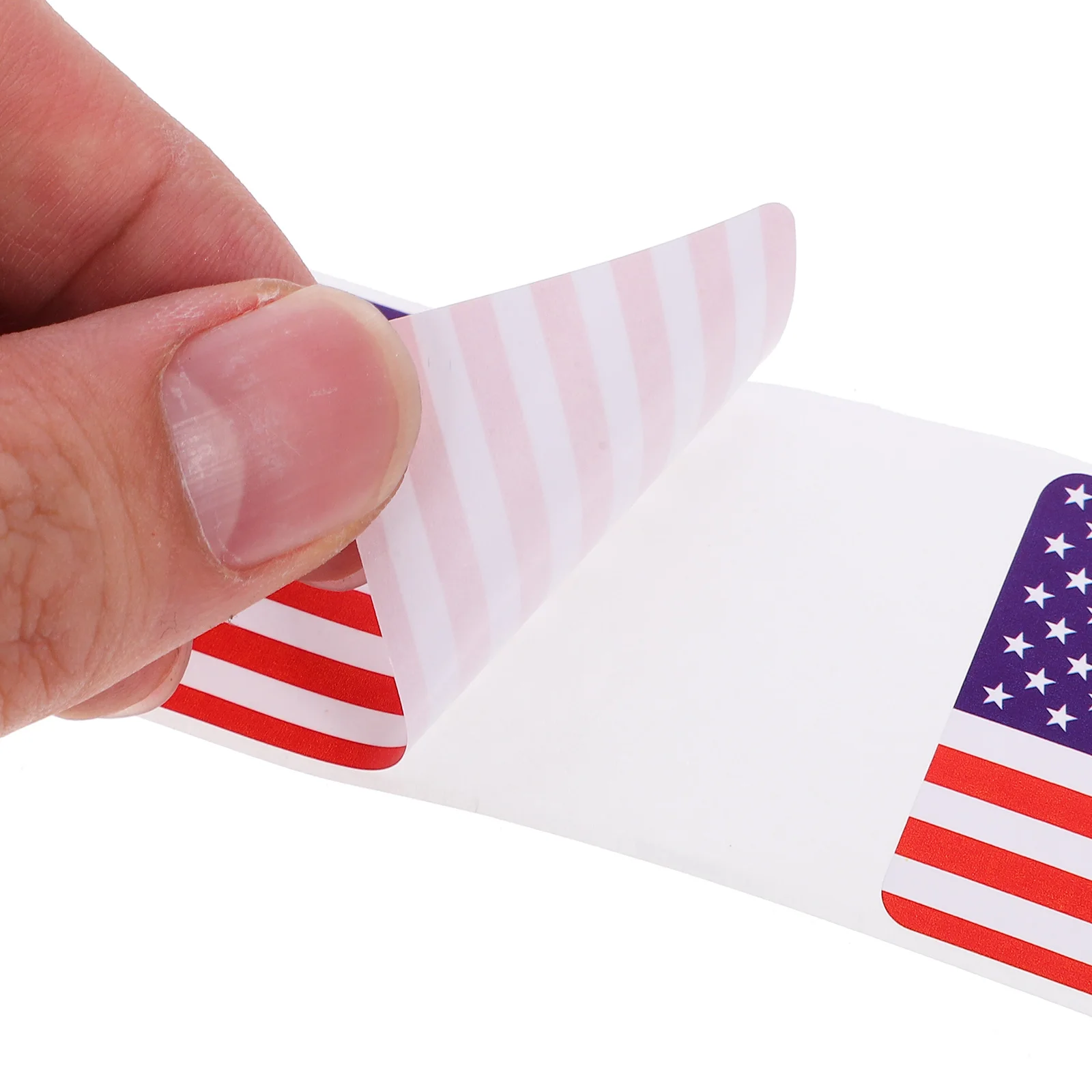 

1 Roll American Flag Paper Material Large Capacity Easy Peel Residue-Free Laptop Water Bottle Car Decorative Sticker For